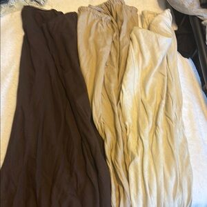 Set of 3 Brown and Tan Maxi Skirts